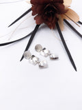 Textured Silver Dangle Earrings