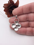 Hand Textured Discs Silver Pendant