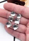 Textured Silver Dangle Earrings