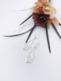 Silver Oak Leaves Dangle Earrings