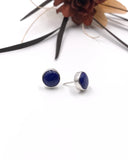 Lapis Lazuli and Silver Stud Earrings