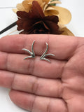 Argentium Silver Small Grass Earrings