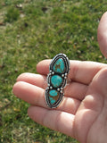 #8 Turquoise and Silver Boho Ring