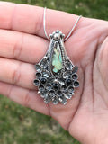 Chinese Hubei Turquoise Silver Pendant