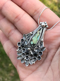 Chinese Hubei Turquoise Silver Pendant