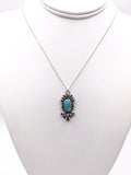 Whitewater Turquoise and Silver Mandala Pendant