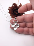 Hand Textured Discs Silver Pendant