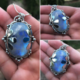 Blue Moonstone Silver Pendant