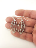 Silver Swirl Dangle Earrings