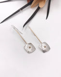 14k Gold and Silver Long Earrings