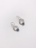 Rainbow Moonstone and Silver Teardrop Earrings