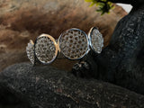 Silver Crocheted Wire Cuff Bracelet