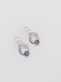 Rainbow Moonstone and Silver Teardrop Earrings