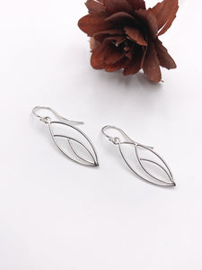 Argentium Silver Dangle Silhouette Earrings