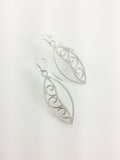Silver Swirl Dangle Earrings