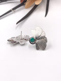 Australian Opal Butterfly Wing Silver Stud Earrings