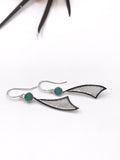 Opal and Silver Mesh Earrings
