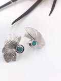 Australian Opal Butterfly Wing Silver Stud Earrings