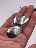 Mandala Teardrop Silver Earrings