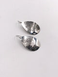 Mandala Teardrop Silver Earrings