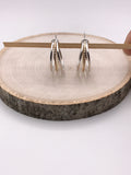 Silver and Twisted Gold Hoop Earrings