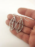 Silver Swirl Dangle Earrings