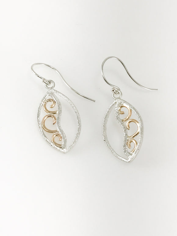 Silver and Gold Dangle Earrings