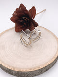 Silver and Twisted Gold Hoop Earrings