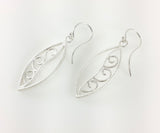 Silver Swirl Dangle Earrings