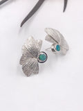 Australian Opal Butterfly Wing Silver Stud Earrings