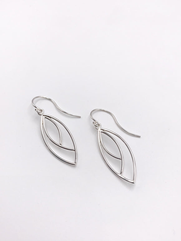 Argentium Silver Dangle Silhouette Earrings