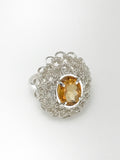 Citrine and Crocheted Wire Cocktail Ring